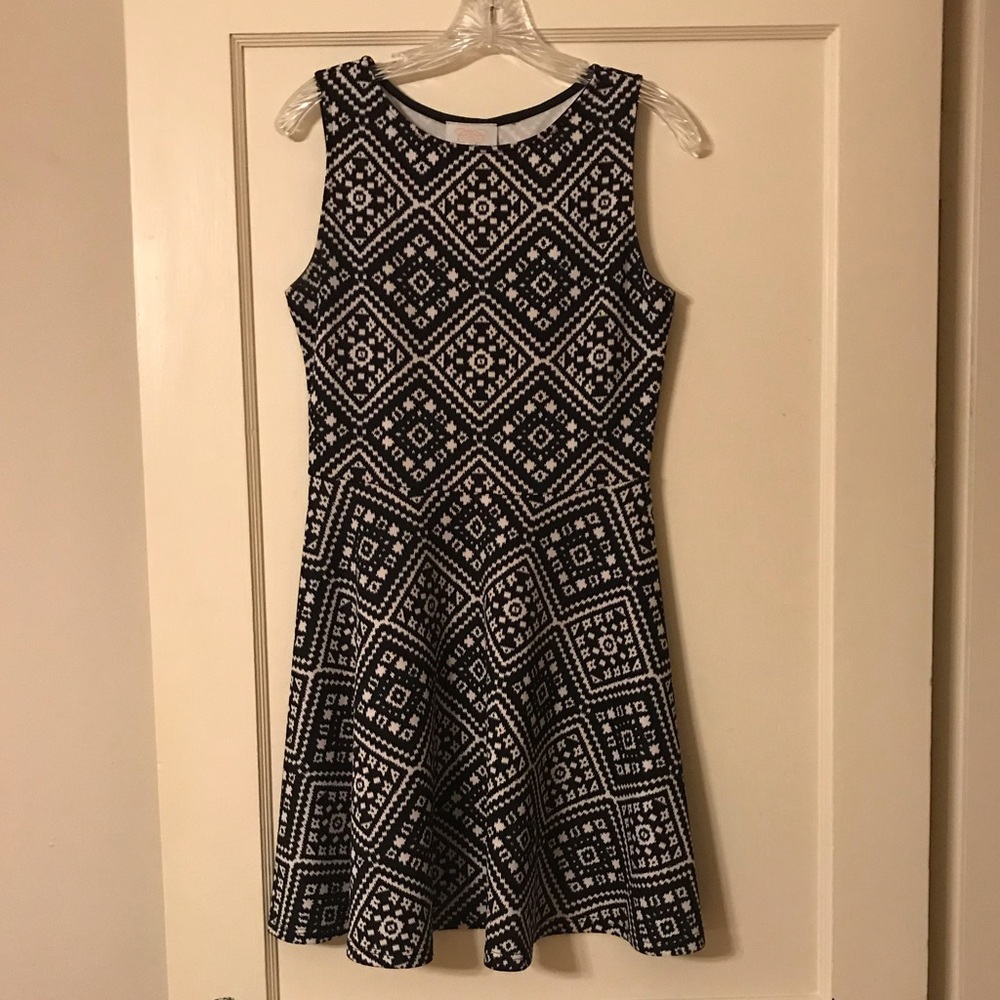 Black and white cocktail dress